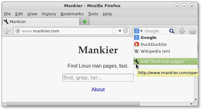 Add mankier.com open search to Firefox